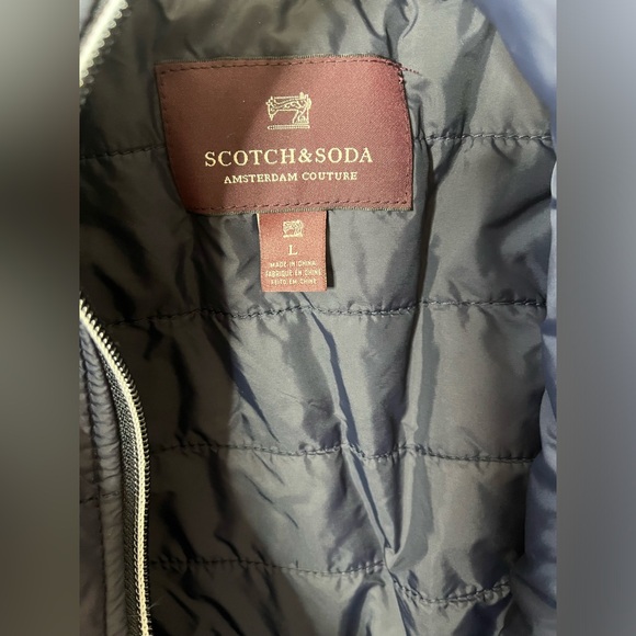 MENS Scotch & Soda Wool Blend Peacoat with Zippered Vest Enclosure - Picture 7 of 9